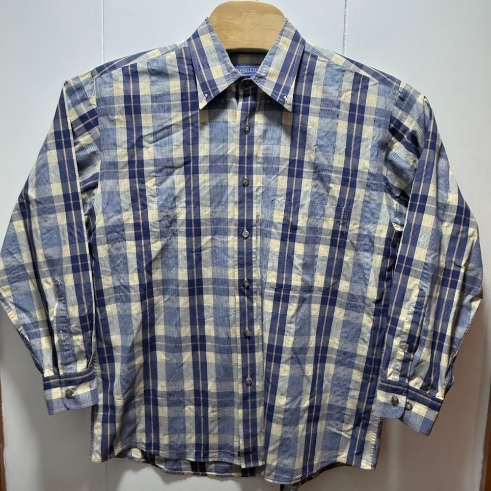 Pendleton Broadway Cloth Mens Plaid Button Up Shirt Wrinkle Resistant‎ Size L